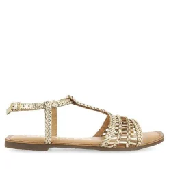 Gioseppo Sandalias Planas<Sandalias Planas De Mujer Icari De Piel Trenzada Dorado