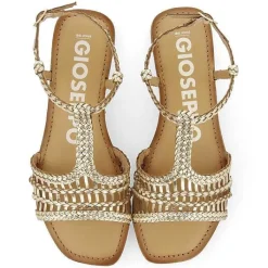 Gioseppo Sandalias Planas<Sandalias Planas De Mujer Icari De Piel Trenzada Dorado