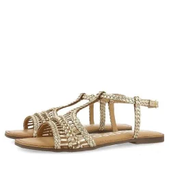Gioseppo Sandalias Planas<Sandalias Planas De Mujer Icari De Piel Trenzada Dorado