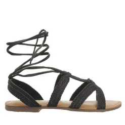 Gioseppo Sandalias Planas<Sandalias Planas De Mujer Darney De Piel Trenzada Y Cordones En Negro