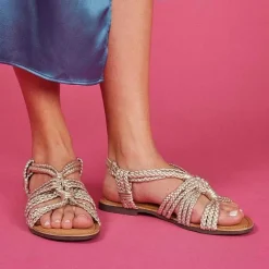 Gioseppo Sandalias Planas<Sandalias Planas De Mujer Molay Trenzadas Doradas