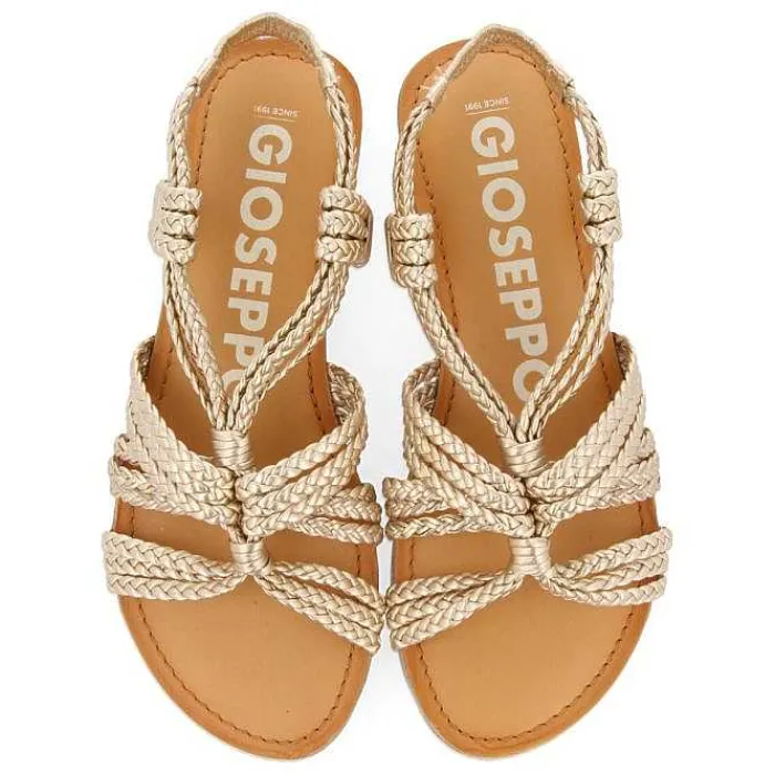 Gioseppo Sandalias Planas<Sandalias Planas De Mujer Molay Trenzadas Doradas