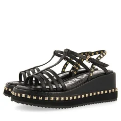 Gioseppo Sandalias Plataforma<Sandalias Plataforma Negras Detalle Tachuelas Para Mujer Klankek