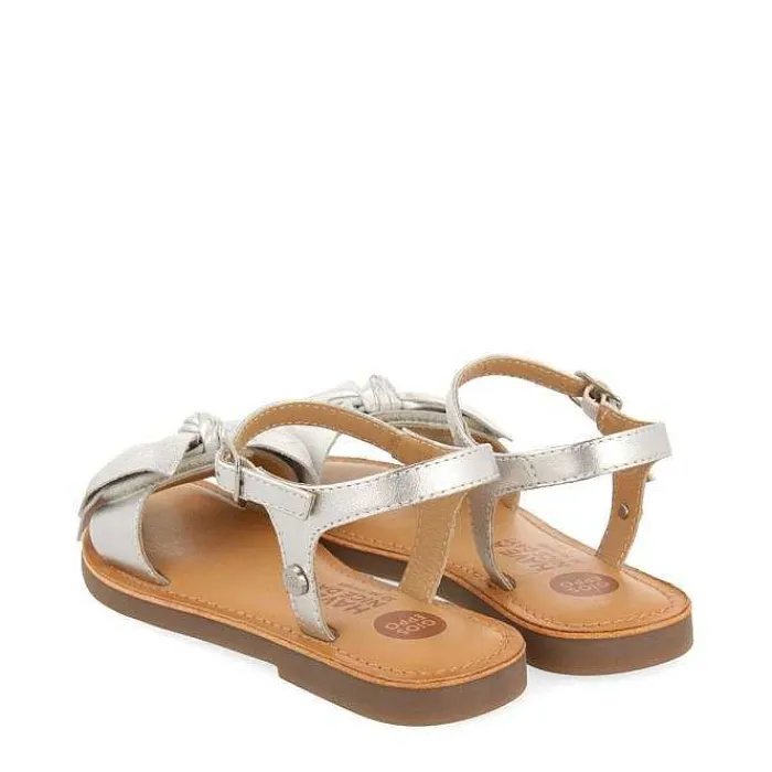 Gioseppo Niñas |Sandalias<Sandalias Plateadas De Piel Con Lazo Para Nina Y Nino Varzim
