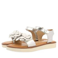 Gioseppo Niñas |Sandalias<Sandalias Plateadas De Piel Con Adorno De Flores Para Nina Y Nino Nehalem