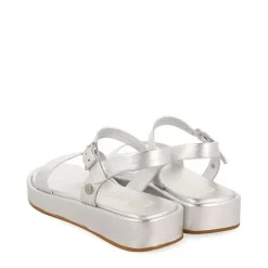 Gioseppo Niñas |Sandalias<Sandalias Plateadas De Piel Y Piso Con Volumen Para Nina Y Nino Sheze