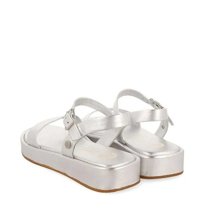 Gioseppo Niñas |Sandalias<Sandalias Plateadas De Piel Y Piso Con Volumen Para Nina Y Nino Sheze