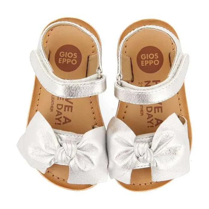 Gioseppo Bebe |Sandalias Bebe Nina<Sandalias Plateadas De Piel Con Lazo Para Bebe Itala