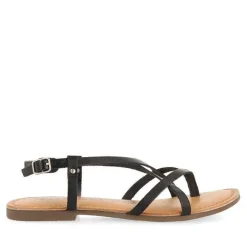 Gioseppo Sandalias Planas<Sandalias Romanas De Mujer Lelex Color Negro