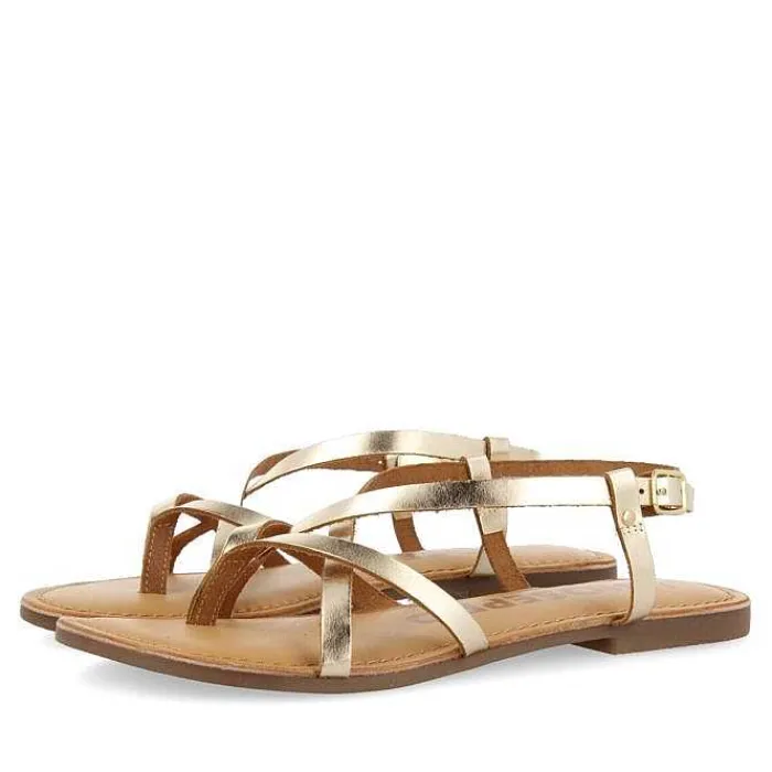 Gioseppo Sandalias Planas<Sandalias Romanas Mujer Lelex Dorado