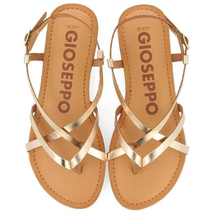 Gioseppo Sandalias Planas<Sandalias Romanas Mujer Lelex Dorado