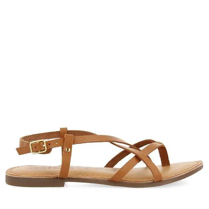 Gioseppo Sandalias Planas<Sandalias Romanas Mujer Lelex Color Tostado