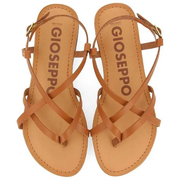 Gioseppo Sandalias Planas<Sandalias Romanas Mujer Lelex Color Tostado