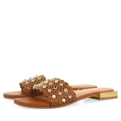 Gioseppo Sandalias Planas<Sandalias Slip-On De Piel Con Tachuelas Para Mujer Labin