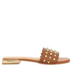 Gioseppo Sandalias Planas<Sandalias Slip-On De Piel Con Tachuelas Para Mujer Labin