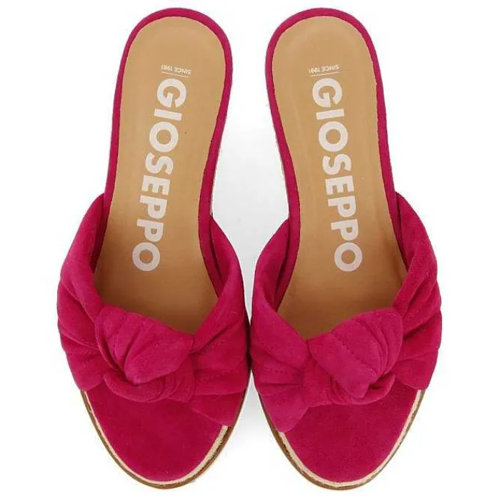 Gioseppo Sandalias Cuña<Sandalias Slip-On En Color Fucsia Con Detalle De Nudo Y Cuña Para Mujer Cakran