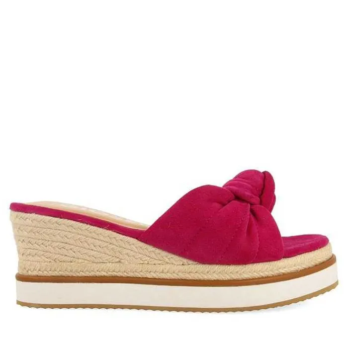Gioseppo Sandalias Cuña<Sandalias Slip-On En Color Fucsia Con Detalle De Nudo Y Cuña Para Mujer Cakran