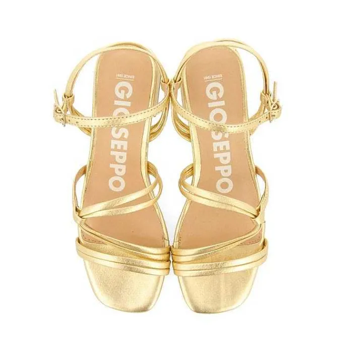 Gioseppo Sandalias Tacon<Sandalias Tacon Dorado Con Tiras Trenzadas Para Mujer Pustec