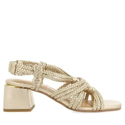 Gioseppo Sandalias Tacon<Sandalias Tacon Dorado Piel Trenzada Para Mujer Maliq