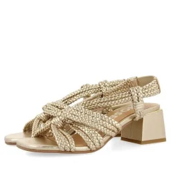Gioseppo Sandalias Tacon<Sandalias Tacon Dorado Piel Trenzada Para Mujer Maliq