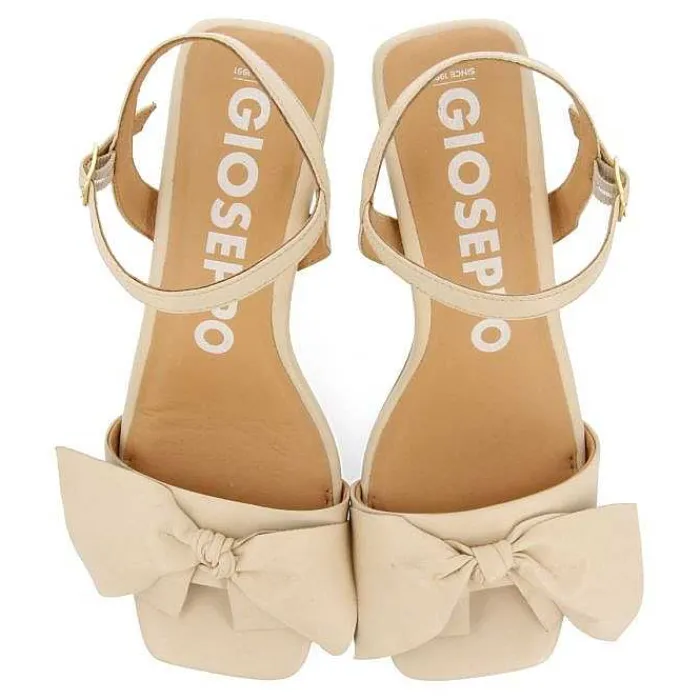Gioseppo Sandalias Tacon<Sandalias Tacon Fino Blanco Rojo Con Detalle Lazo Para Mujer Patti