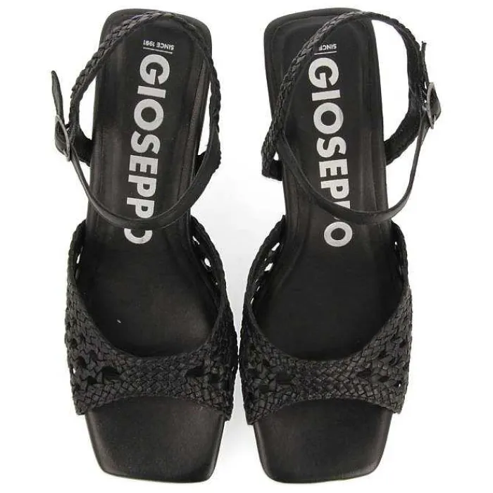 Gioseppo Sandalias Tacon<Sandalias Tacon Fino Negro Con Piel Trenzada Para Mujer Durseley