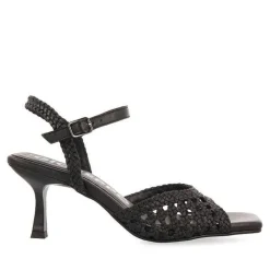 Gioseppo Sandalias Tacon<Sandalias Tacon Fino Negro Con Piel Trenzada Para Mujer Durseley