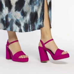 Gioseppo Sandalias Tacon<Sandalias Tacon Fucsia Y Tira Acolchada Para Mujer Denton