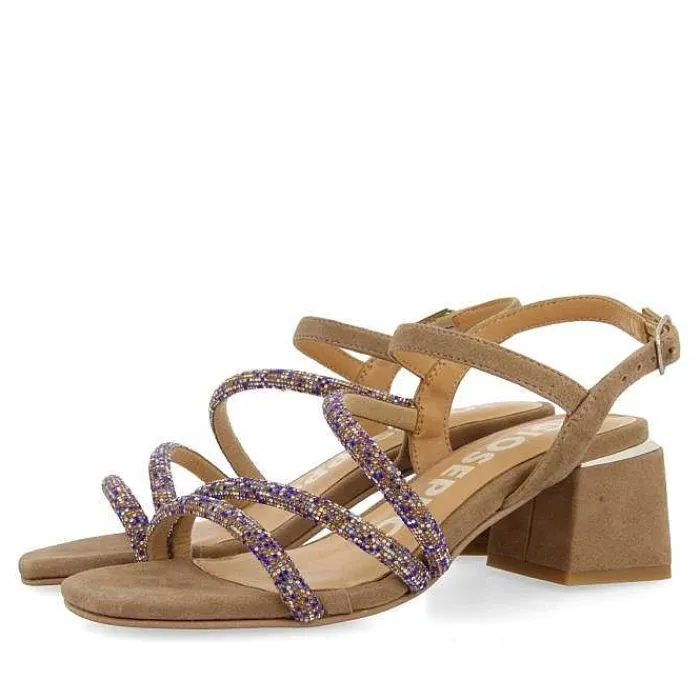 Gioseppo Sandalias Tacon<Sandalias Tacon Taupe Con Tiras Y Adornos Para Mujer Cakovec