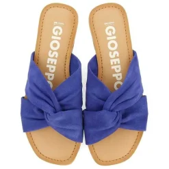 Gioseppo Sandalias Planas<Sandalias Tela De Piel Azul Para Mujer Agira