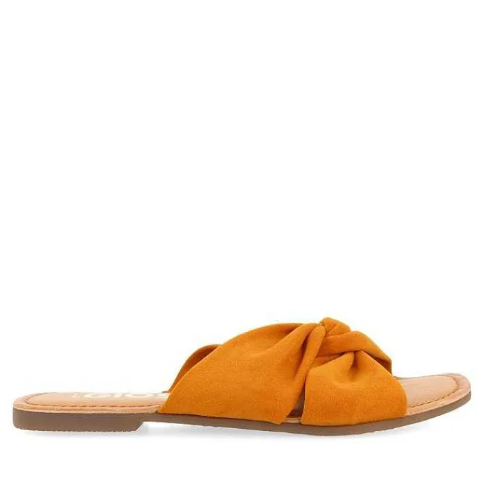 Gioseppo Sandalias Planas<Sandalias Tela De Piel Naranja Para Mujer Agira