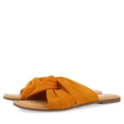 Gioseppo Sandalias Planas<Sandalias Tela De Piel Naranja Para Mujer Agira