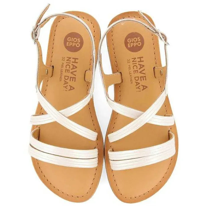 Gioseppo Niñas |Sandalias<Sandalias Tiras Tubulares De Piel Blancas Para Nina Y Nino Anexo