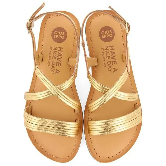 Gioseppo Niñas |Sandalias<Sandalias Tiras Tubulares En Piel Dorada Para Nina Y Nino Anexo
