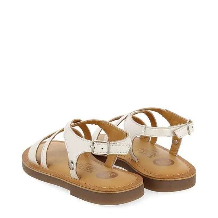 Gioseppo Niñas |Sandalias<Sandalias Tiras Tubulares De Piel Blancas Para Nina Y Nino Kerrier