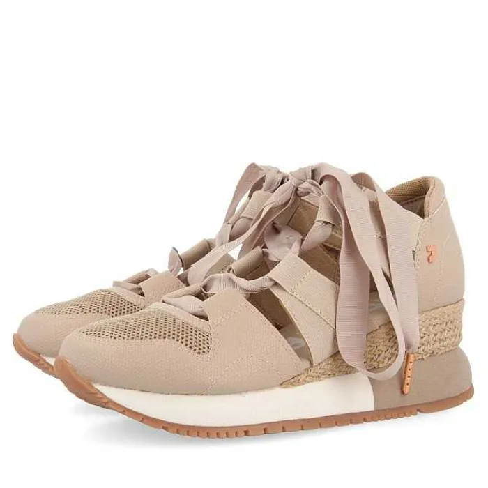 Gioseppo Sandalias Deportivas<Sneakers Alpargata Beige Para Mujer Lizarda
