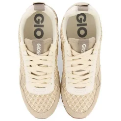 Gioseppo Zapatillas De Deporte De Cuña<Sneakers Beige Con Cuña Interior Y Estampado Geometrico Para Mujer Puke