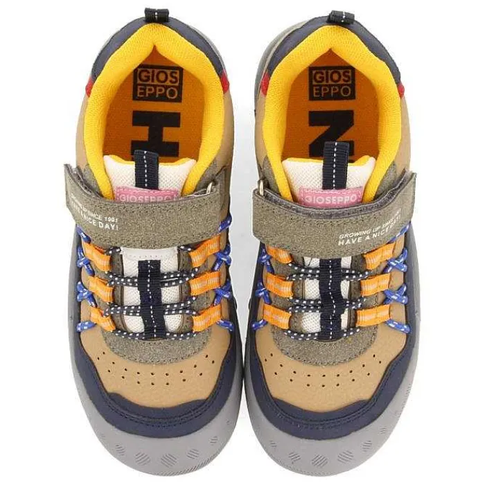 Gioseppo Niños |Zapatillas<Sneakers Beige Estilo Californiano Con Cierres Ajustables Para Nino Y Nina