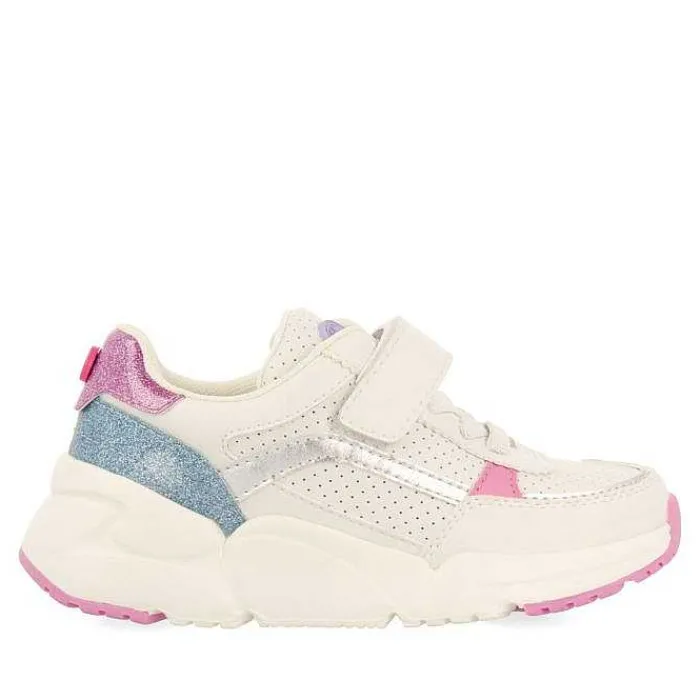 Gioseppo Niñas |Zapatillas<Sneakers Blancas Con Brillantes, Detalles De Colores Y Suela Voluminosa Para Nino Y Nina Drain