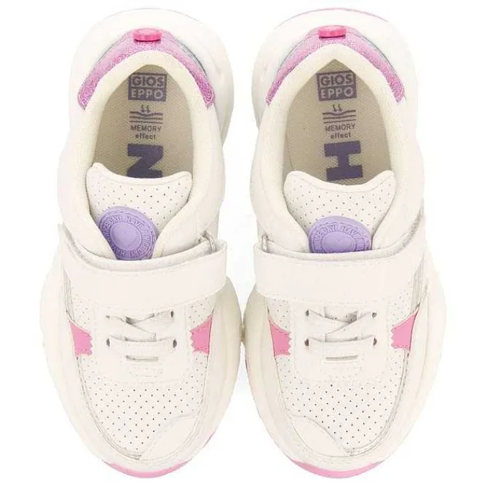 Gioseppo Niñas |Zapatillas<Sneakers Blancas Con Brillantes, Detalles De Colores Y Suela Voluminosa Para Nino Y Nina Drain