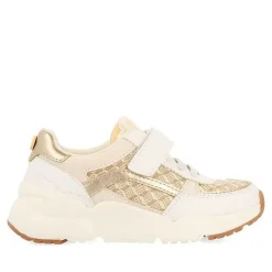 Gioseppo Niñas |Zapatillas<Sneakers Blancas Con Detalles De Rafia Y Accesos Metalicos Para Nina Y Nino Kukur