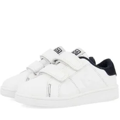 Gioseppo Niñas |Zapatillas<Sneakers Colegiales Blancas Con Detalle En Azul Marino Y Doble Cierre Ajustable Volsk