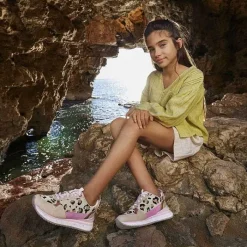 Gioseppo Niñas |Zapatillas<Sneakers Con Estampado Animal Y Detalles En Rosa Para Nina Y Nino Ives