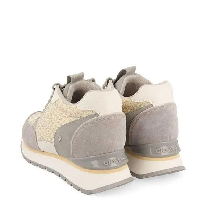 Gioseppo Zapatillas De Deporte De Cuña<Sneakers Dorada Con Cuña Interior Y Detalles Trenzados Para Mujer Hekal