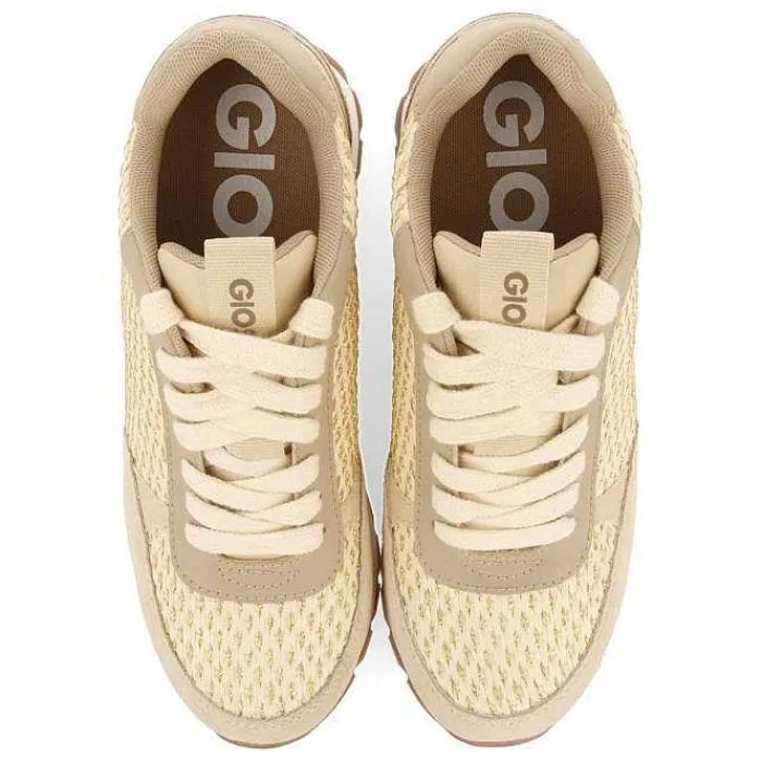 Gioseppo Zapatillas De Deporte De Cuña<Sneakers Dorada Con Cuña Interior Y Detalles Trenzados Para Mujer Hekal