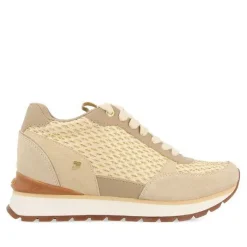 Gioseppo Zapatillas De Deporte De Cuña<Sneakers Dorada Con Cuña Interior Y Detalles Trenzados Para Mujer Hekal