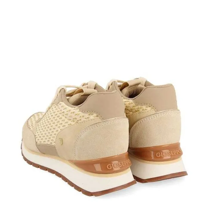 Gioseppo Zapatillas De Deporte De Cuña<Sneakers Dorada Con Cuña Interior Y Detalles Trenzados Para Mujer Hekal
