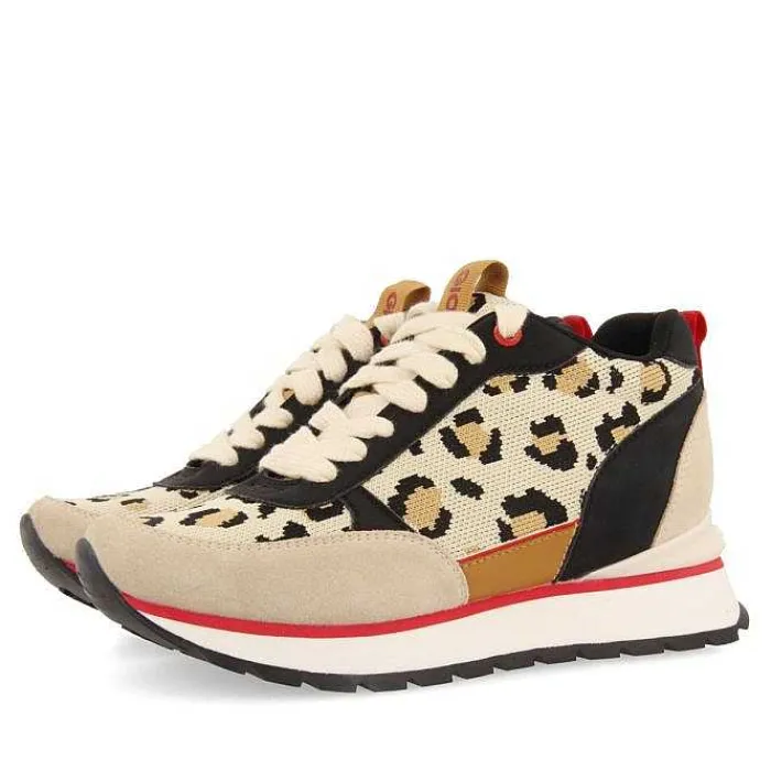 Gioseppo Zapatillas De Deporte De Cuña<Sneakers Estampado Leopardo Cuña Interior Para Mujer Veryan
