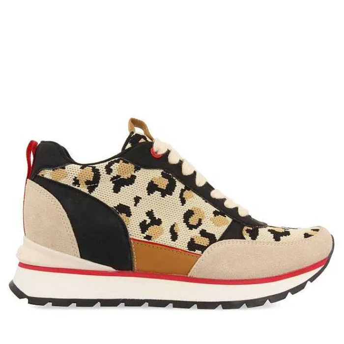 Gioseppo Zapatillas De Deporte De Cuña<Sneakers Estampado Leopardo Cuña Interior Para Mujer Veryan
