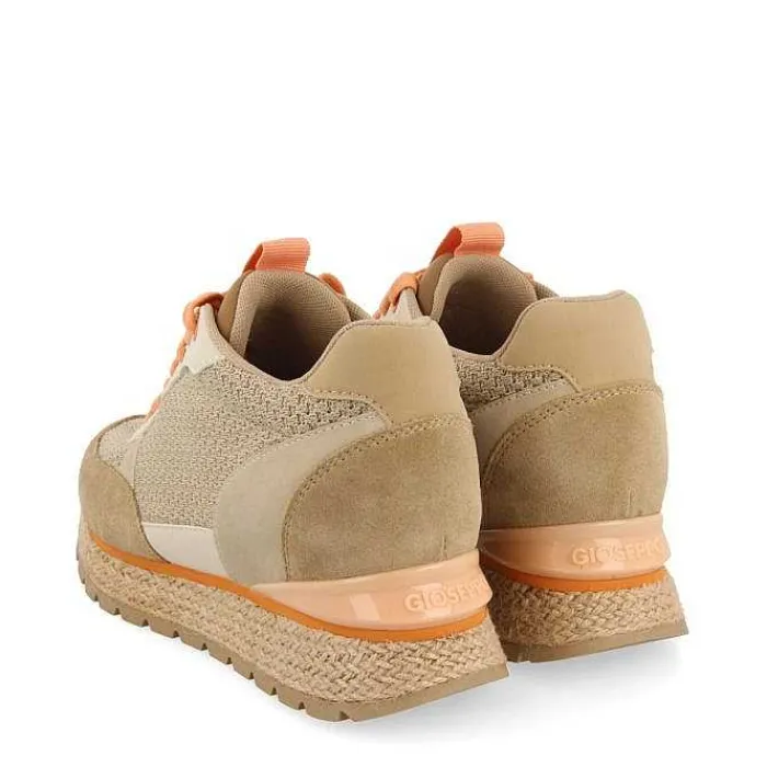 Gioseppo Zapatillas De Deporte De Cuña<Sneakers Estilo Mediterraneo Beige Con Cuña Interior Para Mujer Kajan